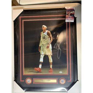Tobias Harris Autograph Signed Philadelphia 76ers 16x20 Photo Framed JSA